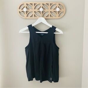 Madewell V-Neck Tank Top Black Sz 4